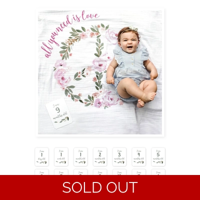 Lulujo All You Need is Love Milestone Blanket